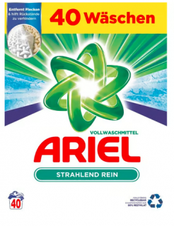 Ariel Strahlend Rein Prášek na praní 40 Pracích cyklů