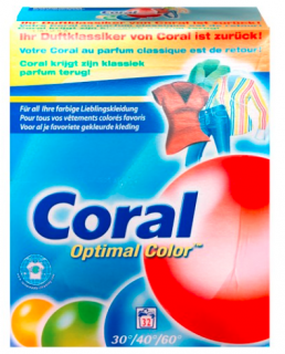 Coral Prášek na praní Optimal Color 32 Pracích cyklů