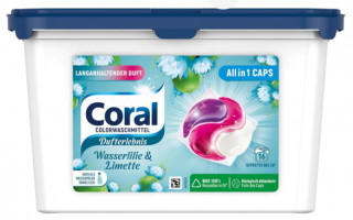 Coral Wasserlilie & Limette Color 3v1 kapsle na praní 16 Pracích cyklů