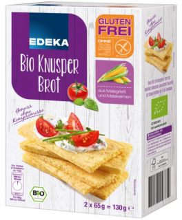 EDEKA Bezlepkové kukuřičné krekry 130g - BIO