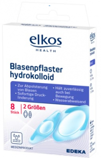 Elkos Speciální gelové hydrokoloidní náplasti ve 2 tvarech 8ks