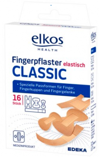 Elkos Speciální náplasti na prsty ve 4 tvarech 16ks