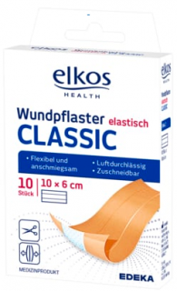 Elkos Univerzální elastická náplast 10 cm x 6 cm - 10 ks