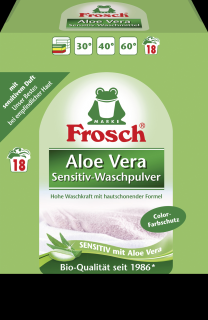 Frosch Prášek na praní Aloe Vera Sensitiv Color 18 Pracích cyklů (1,35kg) - BIO