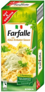 G&G Farfalle se sýrovou omáčkou s bylinkami 265g