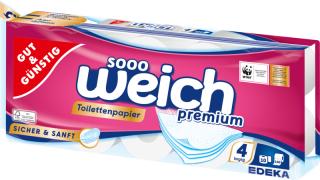 G&G Premium Toaletní papír čtyřvrstvý 10ks á 160 útržků