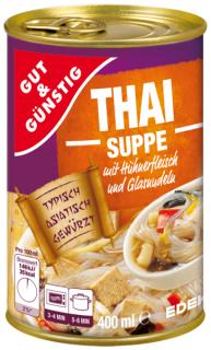 G&G Thajská polévka s kuřecím masem a skleněnými nudlemi 400g