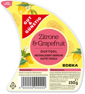 G&G Voňavý gel s letní vůní citrónu a Grapefruitu 150g