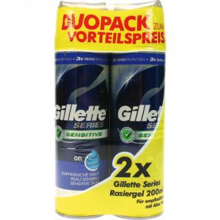 Gillette Series Gel na holení 2x200ml Pro citlivou pokožku