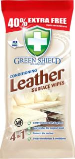 Green Shield Speciální Čisticí Vlhčené Ubrousky na kožené povrchy 70ks