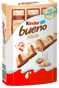 Kinder Bueno White - výhodné balení 6ks - Originál z Německa