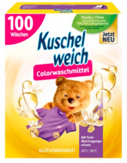Kuschelweich Waschmittel Glücksmoment Color Prášek na praní se svěží vůní 100 Pracích cyklů