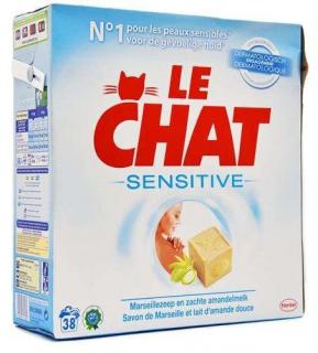 Le Chat Sensitive Prášek na praní bílého a barevného prádla pro citlivou pokožku 38 Pracích cyklů