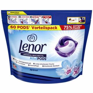 Lenor Pods 3v1 Aprilfrisch kapsle na praní bílého a barevného prádla XXL 60ks