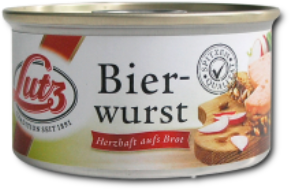 Lutz Masová specialita s extra vysokým podílem masa  Bierwurst  125g