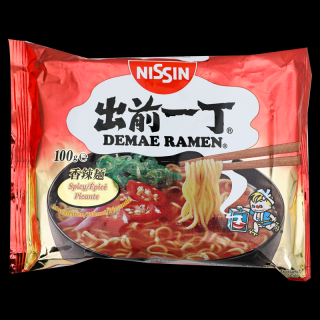 Nissin Demae Ramen Instantní Nudlová Asijská polévka - pálivá 100g