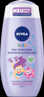 Nivea Kids Sprchový gel 250ml Bezaubernder Beerenduft 3v1
