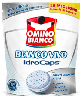 Omino Bianco IdroCaps Bianco Kapsle na praní bílého prádla 12 ks