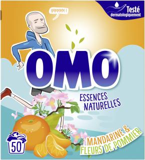 OMO Mandarine & Fleurs de Pommier Univerzální Prací prášek se zesilovačem světlosti prádla XL 50 Pracích cyklů