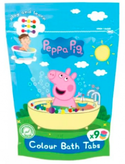 Peppa Pig Barvicí tablety do koupele pro děti 9 ks