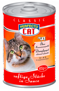 Perfecto Cat Hovězí kousky v omáčce 415g