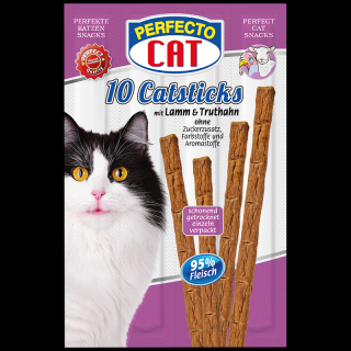 Perfecto Cat Žvýkací tyčinky s jehněčím a krůtím masem 50g