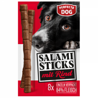 Perfecto Dog Salami Sticks Masové salámky hovězí 8ks