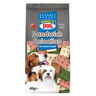 Perfecto Dog Sušenky ve tvaru plněných sendvičů 400g
