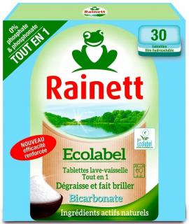 Rainett All-in-1 tablety do myčky Bicarbonato 30ks - BIO