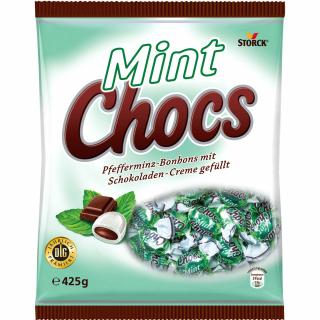Storck Mint Chocs Mentholové bonbony s čokoládovou náplní 425g - ORIGINÁL Z NĚMECKA