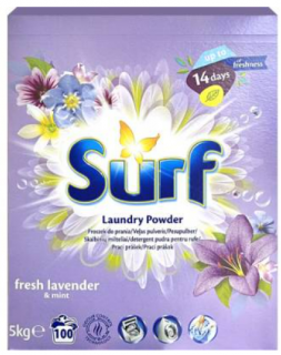 Surf Fresh Lavender & Mint XXXL Prášek na praní bílého a barevného prádla 100 pracích cyklů