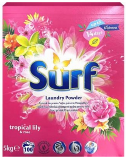 Surf Tropical Lily XXXL Prášek na praní bílého a barevného prádla 100 pracích cyklů