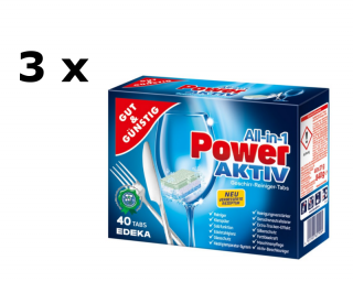 Výhodné balení 3 x G&G Power Aktiv Tablety do myčky 10v1 40ks