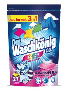 Waschkönig color waschkapseln 3in1 prací kapsle 27 ks
