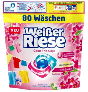 Weisser Riese Color XXXL Aromatherapie Orchidej & Santalové dřevo Kapsle na praní 80 Pracích cyklů