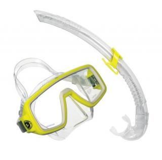Aqualung Sport šnorchlovací a potápěčský set PLANET LX JUNIOR sil.transparent + AIRFLEX Barva: žlutá