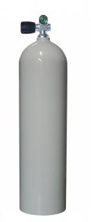 Láhev MES Hliníková tlaková 11,1L (200 Bar) bílá Varianta: Láhev vč. monoventilu O2