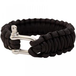 Náramek paracord BCB Adventure černý