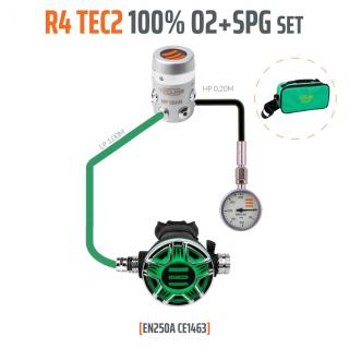 Regulátor Tecline R4 TEC2 100% O2 STAGE SET s manometrem