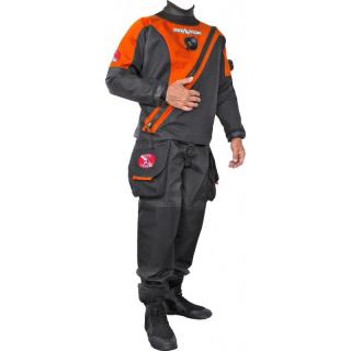 Trilaminátový suchý oblek Dive System Solo Rescue orange Velikost suchého obleku: L+