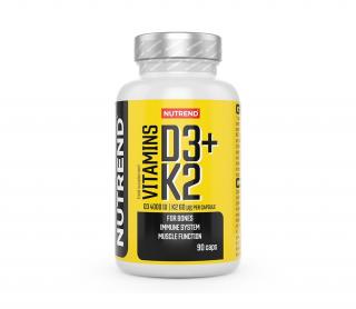 VITAMINS D3+K2, 90 kapslí,