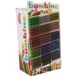 BAMBINO Stojan s trojhrannými Jumbo pastelkami 360 (24 ks z každého odstínu)