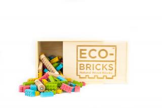 ECO-BRICKS Color dřevěná stavebnice 109 dílků