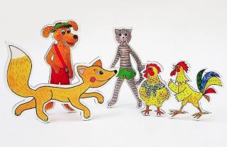 MARIONETINO Zvířátka a liška loutky