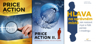 3 knihy = Price Action I + Price Action II + Hlava na správném místě