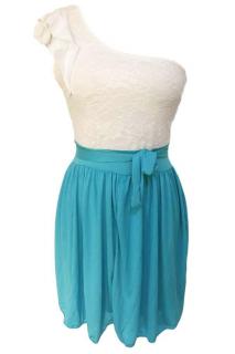 A Krátké letní šaty bílo-modré 1994 Velikost: M/38