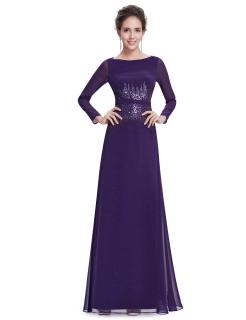 Dámské elegantní Ever Pretty plesové šaty fialové 8635 Velikost: 34 / 04 / 06