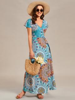 Ever Pretty barevné letní šaty 1827BE Velikost: 42 / 10 / 14