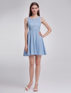 Ever Pretty letní světle modré šaty 5504 Velikost: 38 / 06 / 10
