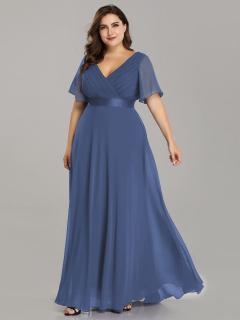 Ever Pretty plesové šaty modrošedé 9890 Velikost: 48 / 16 / 20